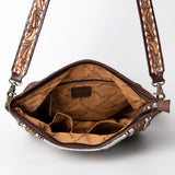 American Darling Messenger Saddle Blanket Fabric Genuine Leather Western Women Bag Handbag Purse | Cute