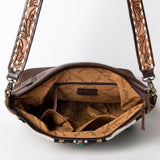 American Darling Messenger Saddle Blanket Fabric Genuine Leather Western Women Bag Handbag Purse | Cute