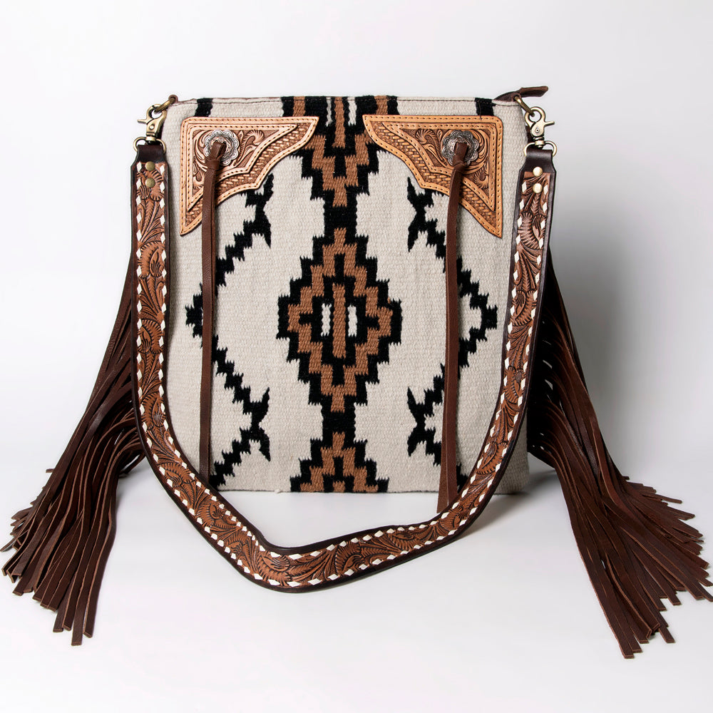 American Darling Messenger Hand Tooled Saddle Blanket Genuine Leather Western Women Bag Handbag Purse | Cute