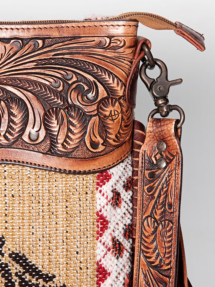 American Darling Signature Crossbody Hand Tooled Saddle Blanket Genuine Leather Women Bag Western Handbag Purse