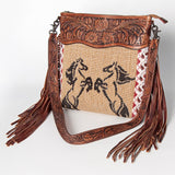 American Darling Signature Crossbody Hand Tooled Saddle Blanket Genuine Leather Women Bag Western Handbag Purse