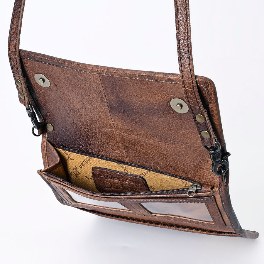 American Darling Wallet for Women, Hair-On Cowhide, Genuine Western Leather, Well-Compartmentalized Clutch with YKK Zipper
