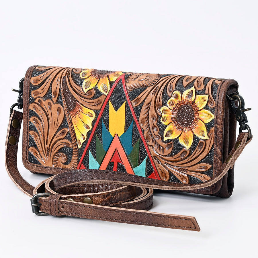American Darling Wallet for Women, Hair-On Cowhide, Genuine Western Leather, Well-Compartmentalized Clutch with YKK Zipper