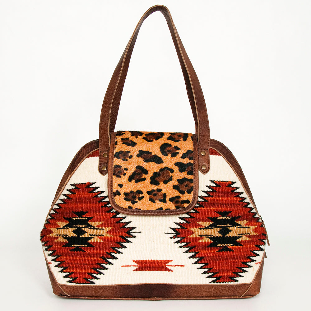 American Darling Tote Saddle Blanket Hair on Genuine Leather Western Women Bag Handbag Purse | Travel Bags College Casual