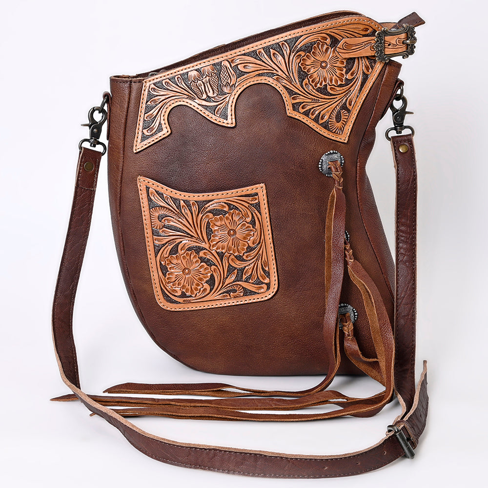 American Darling Cross Body Hand Tooled Genuine Leather Western Women Bag | Black Handbag Purse Crossbody for Cute