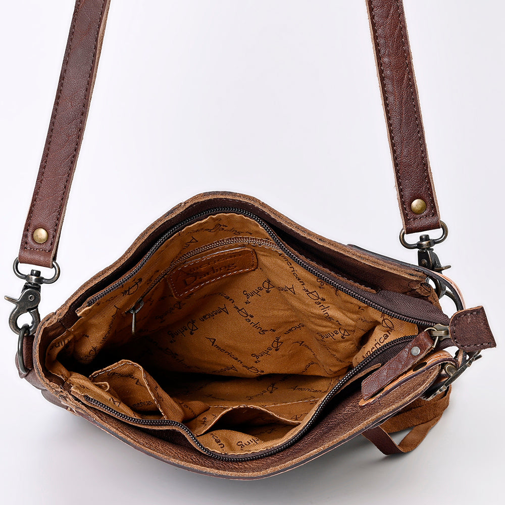 American Darling Cross Body Hand Tooled Genuine Leather Western Women Bag | Black Handbag Purse Crossbody for Cute