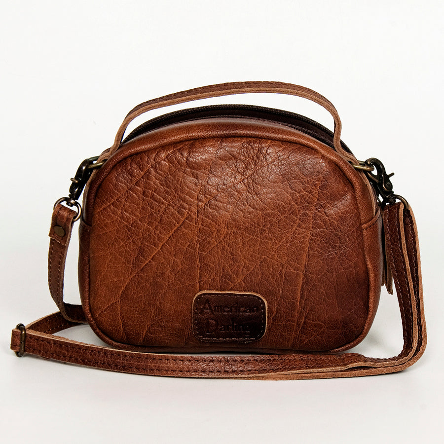 American Darling Cross body Bag, Handcrafted Woven Genuine Leather, Vegetable Tanned Western Purse with YKK Zipper