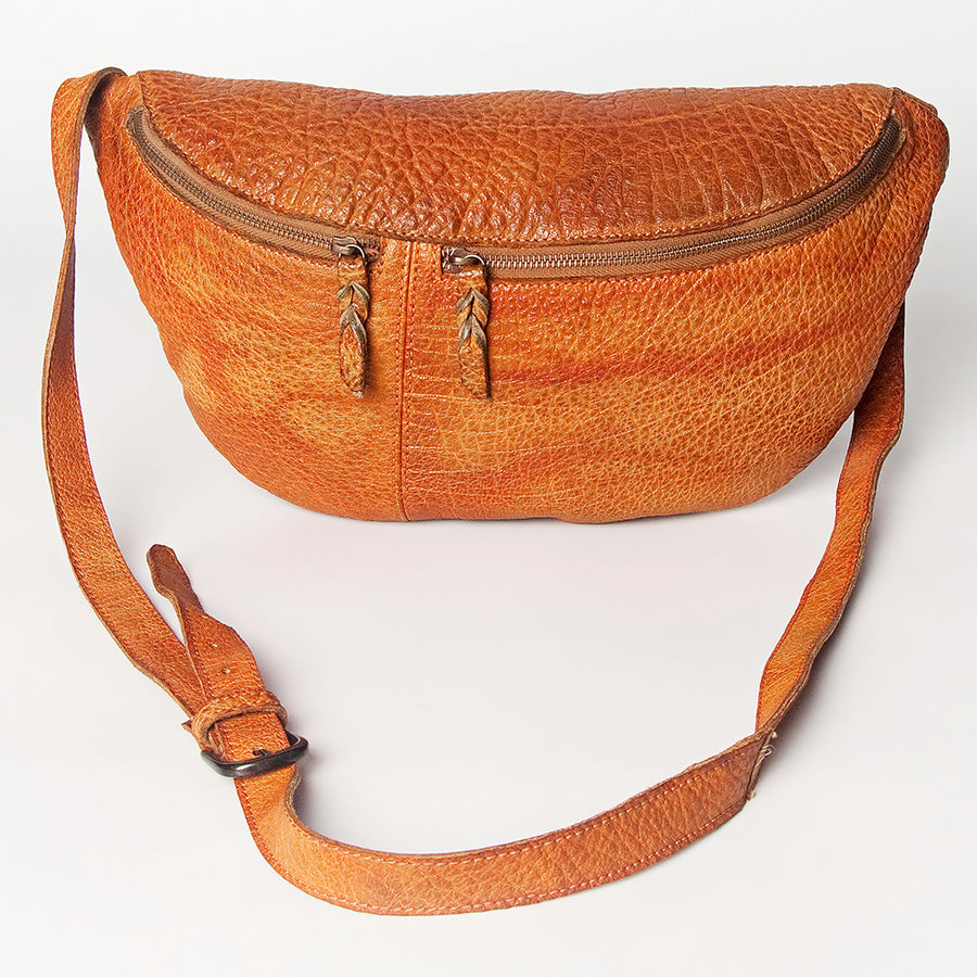 Never Mind Nmbgz122A Fanny Pack Vintage Handmade Genuine Cowhide Leather Women Bag Western Handbag Purse