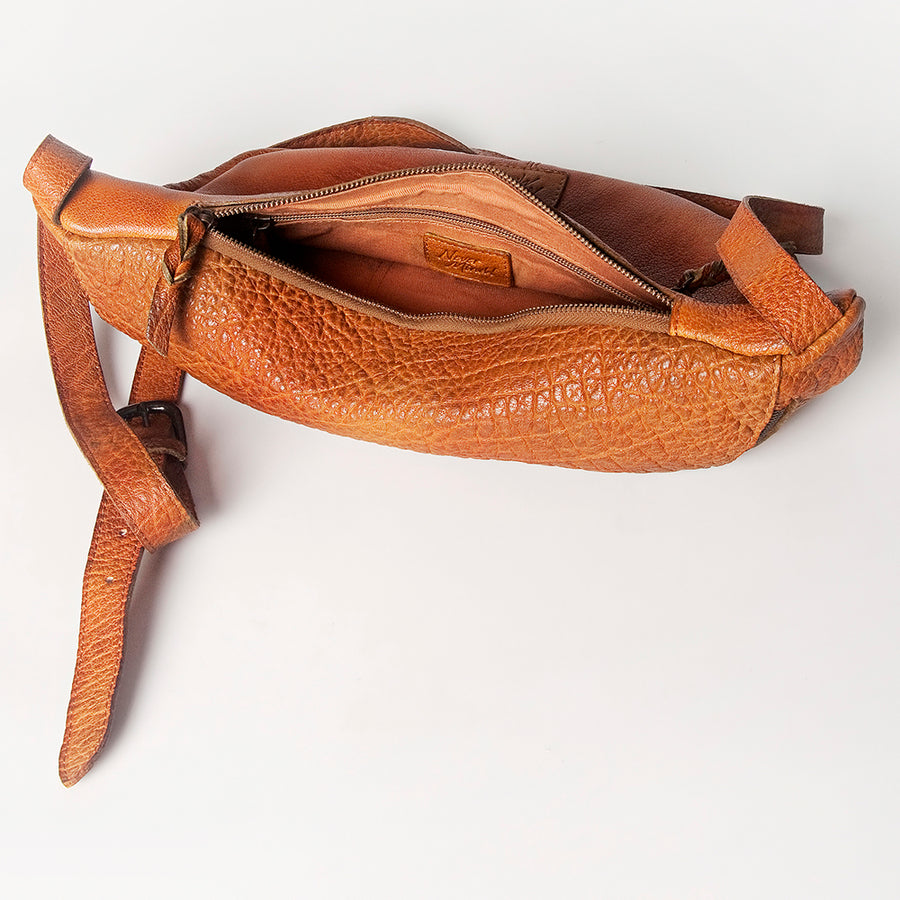 Never Mind Nmbgz122A Fanny Pack Vintage Handmade Genuine Cowhide Leather Women Bag Western Handbag Purse