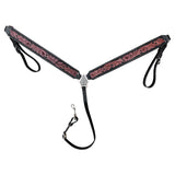 HILASON Floral Hand Tooled Western Horse Breast Collar Black