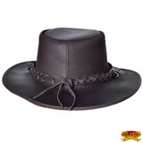 Cow Split 2-tone Leather Chocolate Brown Cowboy Hat Hilason