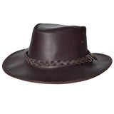 Cow Split 2-tone Leather Chocolate Brown Cowboy Hat Hilason