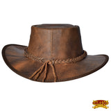 Crushable Cow Leather Reddish Brown Cowboy Hat Hilason