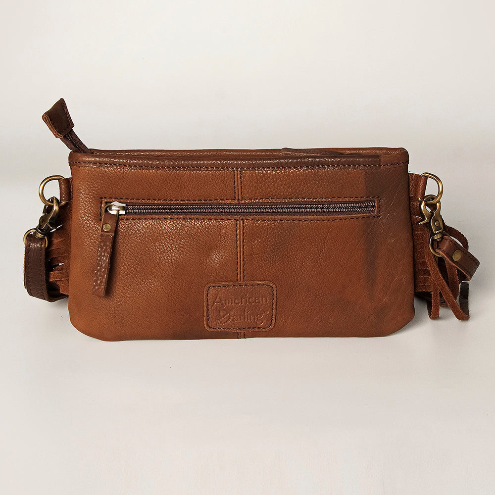 American Darling Small Crossbody Hand Tooled Saddle Blanket Genuine Leather Western Women Bag Handbag Purse | for Cute