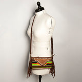 American Darling Small Crossbody Hand Tooled Saddle Blanket Genuine Leather Western Women Bag Handbag Purse | for Cute