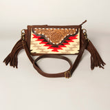American Darling Small Crossbody Hand Tooled Saddle Blanket Genuine Leather Western Women Bag Handbag Purse | for Cute