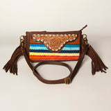 American Darling Small Crossbody Hand Tooled Saddle Blanket Genuine Leather Western Women Bag Handbag Purse | for Cute