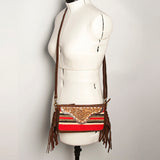 American Darling Small Crossbody Hand Tooled Saddle Blanket Genuine Leather Western Women Bag Handbag Purse | for Cute