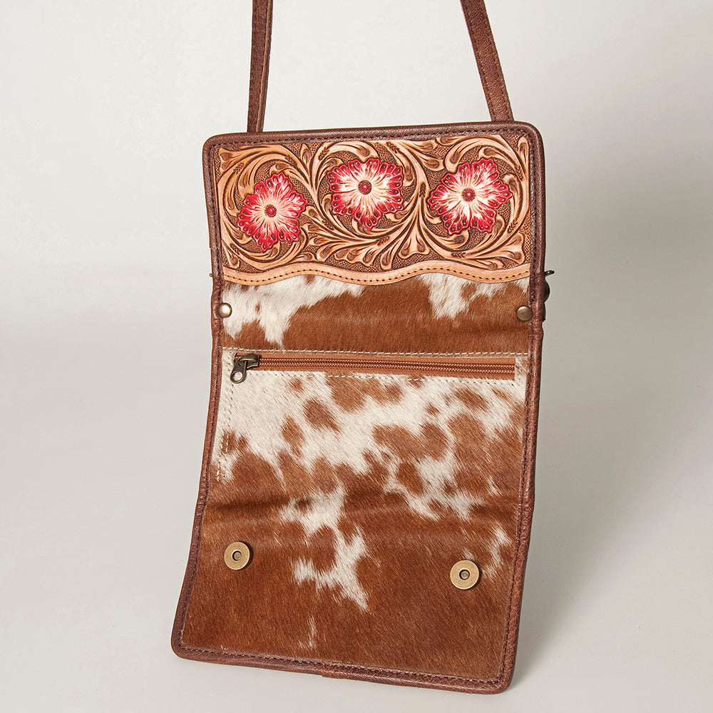 American Darling ADBG486A Wallet Hand Tooled Genuine Leather Women Bag Western Handbag Purse