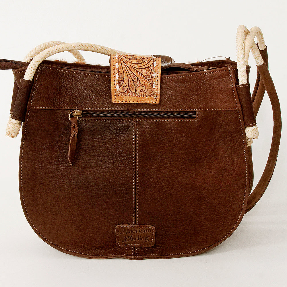 American Darling Messenger Hand Tooled Hair On Genuine Leather Western Women Bag Handbag Purse | Cute