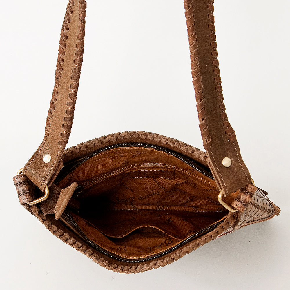 American Darling Large Cross Body Hand Tooled Hair on Genuine Leather Western Women Bag Handbag Purse | Crossbody for Cute