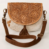 American Darling Messenger Hand Tooled Genuine Leather Western Women Bag Handbag Purse | Cute