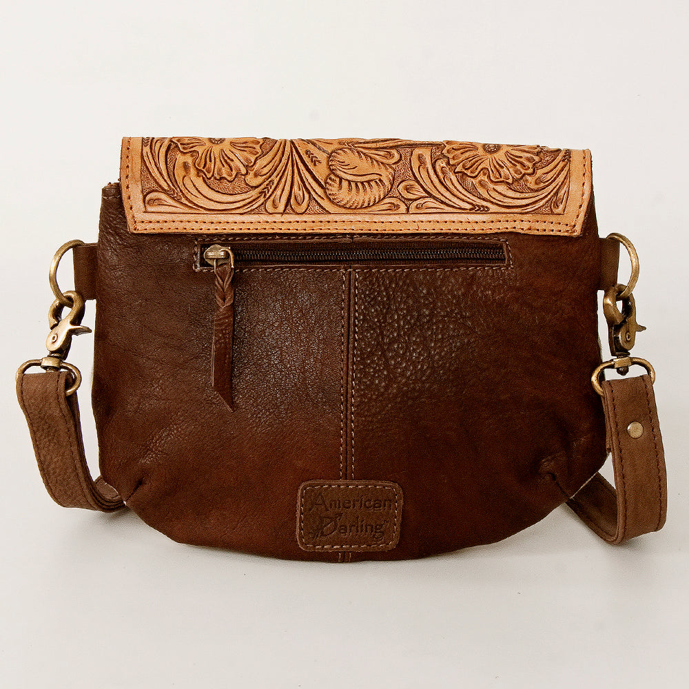 American Darling Messenger Hand Tooled Genuine Leather Western Women Bag Handbag Purse | Cute