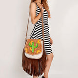 American Darling Messenger Hand Tooled Genuine Leather Women Bag Western Handbag Purse