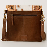 American Darling Messenger Hand Tooled Hair On Genuine Leather Western Women Bag Handbag Purse | Cute