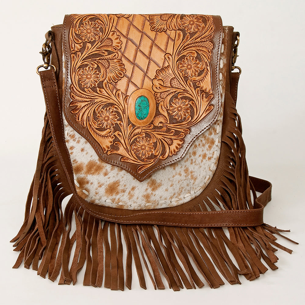 American Darling Large Crossbody Hand Tooled Genuine Leather Western Women Bag Handbag Purse | for Cute