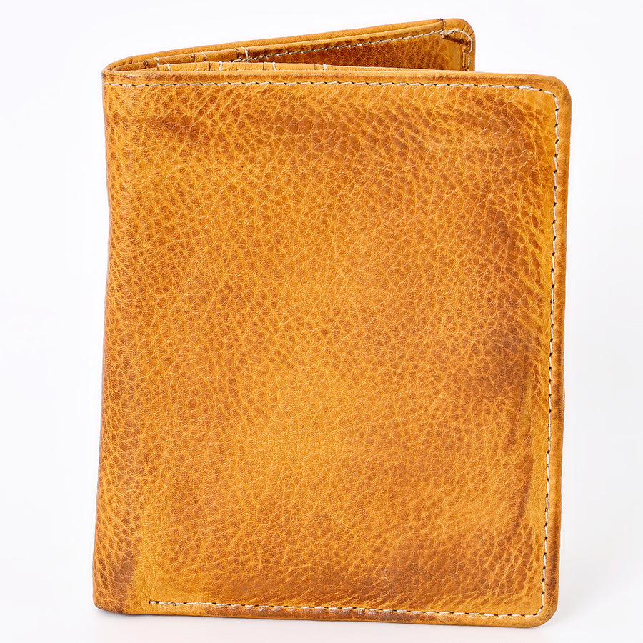 Never Mind Card-Holder Vintage Handmade Genuine Cowhide Leather Women Bag Western Handbag Purse