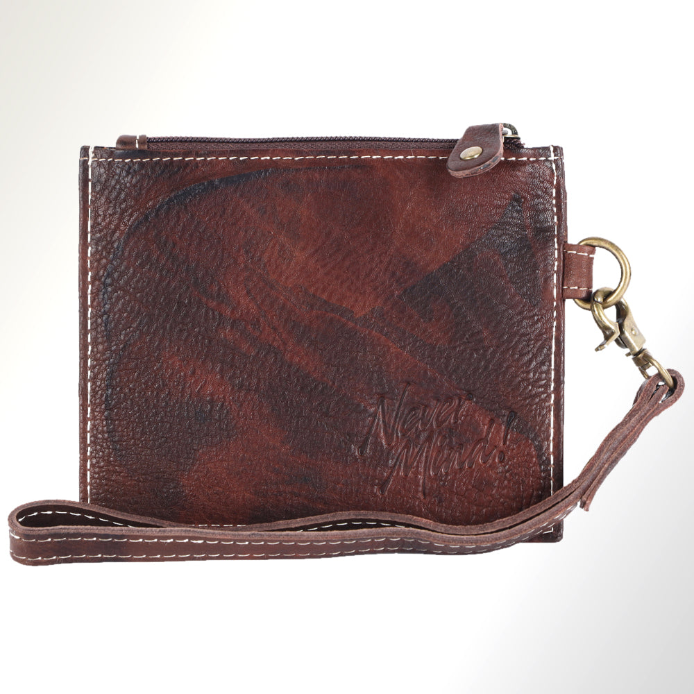 Never Mind Nmbgm133D Wallet Vintage Handmade Genuine Cowhide Leather Women Bag Western Handbag Purse