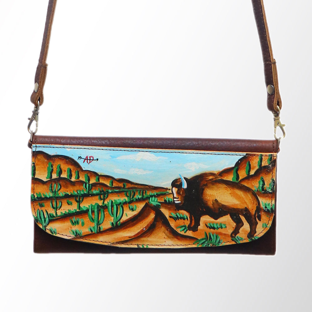 American Darling Wallet Hair on Full Grain Genuine Leather Western Women Bag | Handbag Purse Travel Clutch
