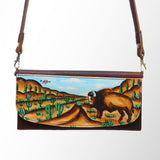 American Darling Wallet Hair on Full Grain Genuine Leather Western Women Bag | Handbag Purse Travel Clutch