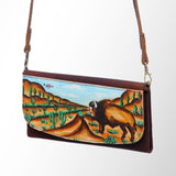 American Darling Wallet Hair on Full Grain Genuine Leather Western Women Bag | Handbag Purse Travel Clutch
