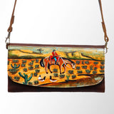 American Darling Wallet Hair on Full Grain Genuine Leather Western Women Bag | Handbag Purse Travel Clutch