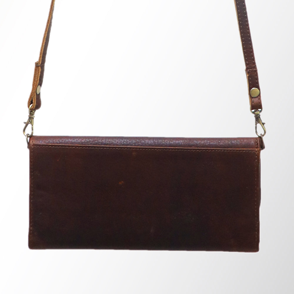 American Darling Wallet Hair on Full Grain Genuine Leather Western Women Bag | Handbag Purse Travel Clutch