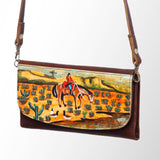 American Darling Wallet Hair on Full Grain Genuine Leather Western Women Bag | Handbag Purse Travel Clutch