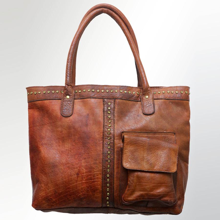 Never Mind Nmbgm118A Tote Vintage Handmade Genuine Cowhide Leather Women Bag Western Handbag Purse