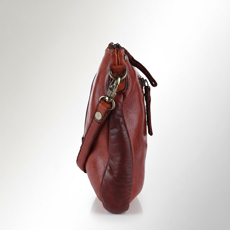 Spaghetti Western Swc207Cg Cross Body I Vintage Handmade Drum Dyed Genuine European Cowhide Leather Women Bag Western Handbag Purse