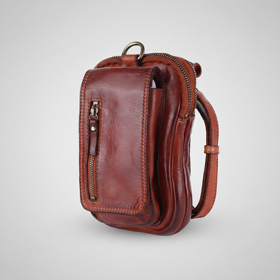 Spaghetti Western Swc209Cg Sling Vintage Handmade Drum Dyed Genuine European Cowhide Leather Women Bag Western Handbag Purse
