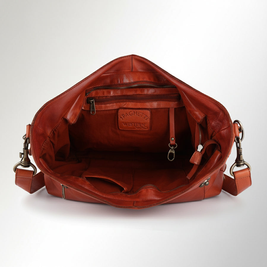 Spaghetti Western Swc180Org Hobo Vintage Handmade Drum Dyed Genuine European Cowhide Leather Women Bag Western Handbag Purse