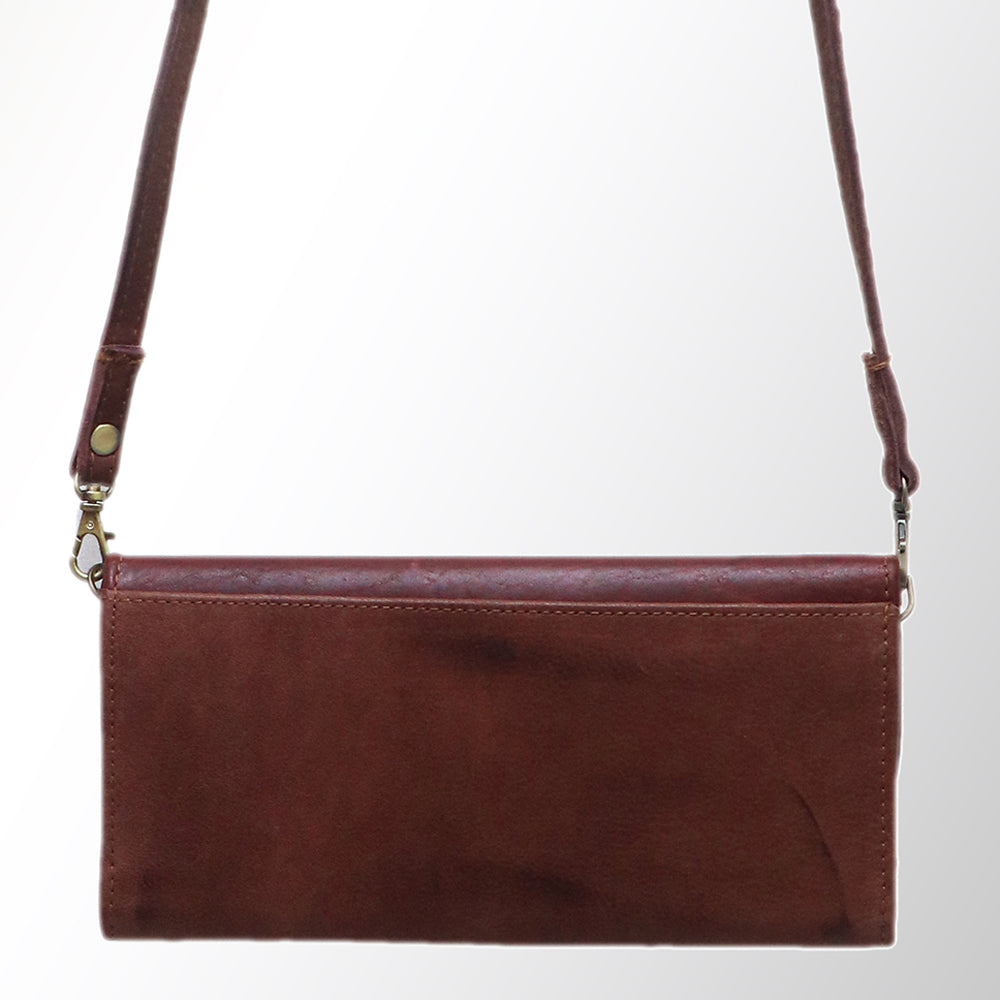 American Darling Wallet Hair on Full Grain Genuine Leather Western Women Bag | Handbag Purse Travel Clutch