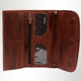 American Darling Wallet Hair on Full Grain Genuine Leather Western Women Bag | Handbag Purse Travel Clutch