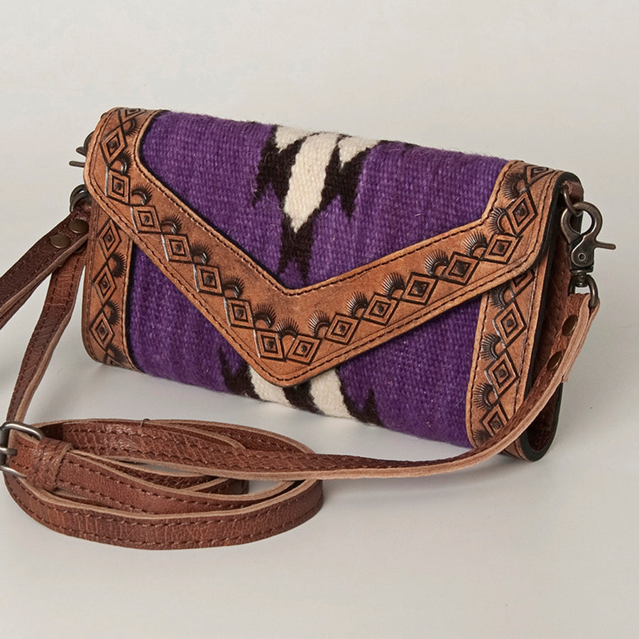 American Darling Handcrafted Hand Tooled Leather Saddle Blanket Envelope - Uhorse