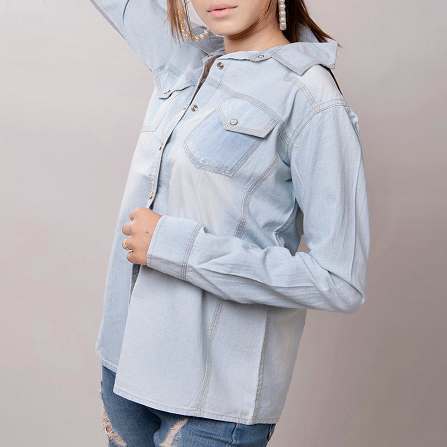 American Darling Genuine leather Hand tooled carved Women 100% cotton Denim Blazer dress jacket ladies |Vintage