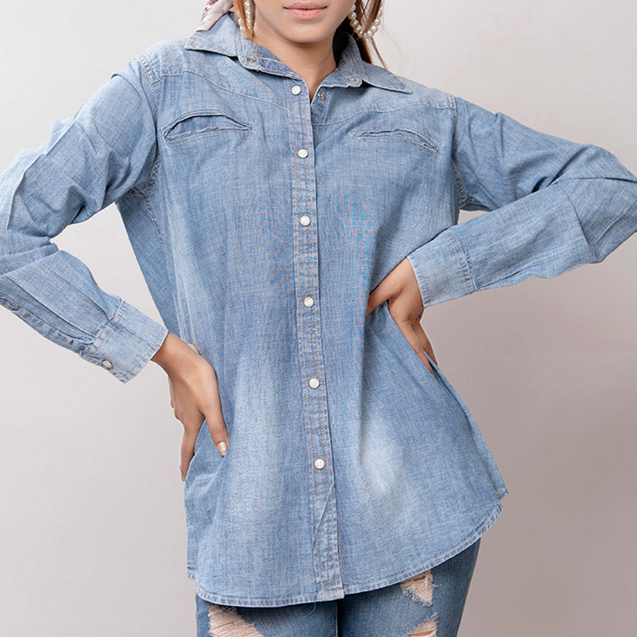 American Darling Genuine leather Hand tooled carved Women 100% cotton Denim Blazer dress jacket ladies |Vintage