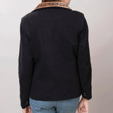 ADBZ012 Genuine leather Hand tooled hand carved Women Blazer dress jacket ladies Girl