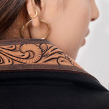 ADBZ014 Genuine leather Hand tooled hand carved Women Blazer dress jacket ladies Girl