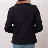 ADBZ014 Genuine leather Hand tooled hand carved Women Blazer dress jacket ladies Girl